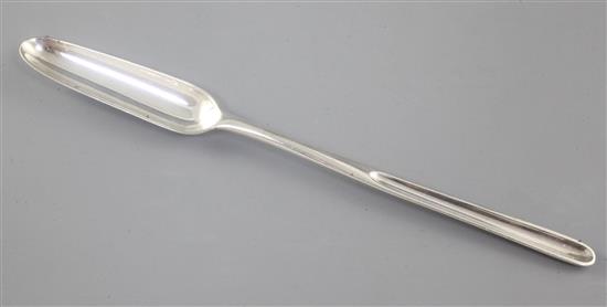 A late George II silver marrow scoop, Length 213mm Weight 1.4oz/44grms